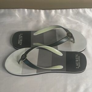 Lauren Ralph Lauren Black and White Sandals